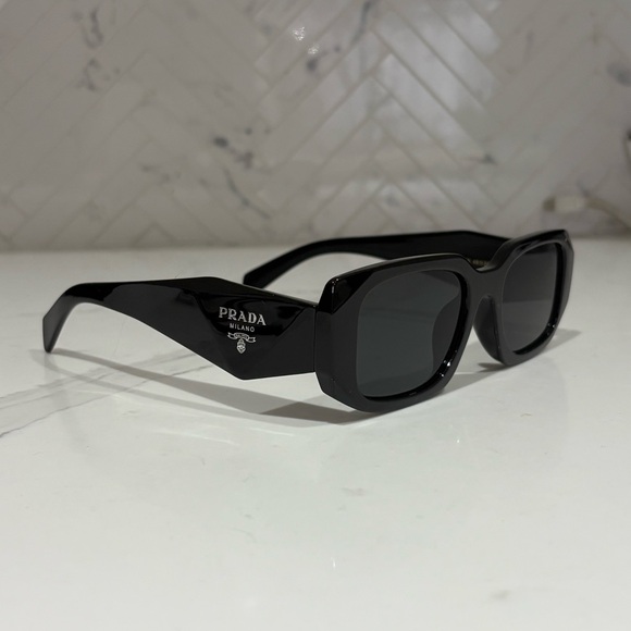 Prada Accessories - Prada Black Logo Sunglasses